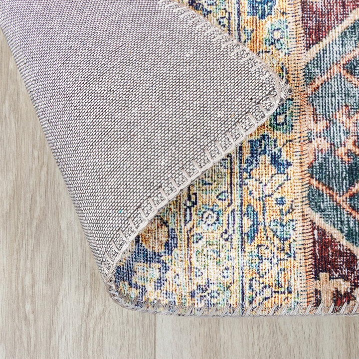 Patchwork vloerkleed - Azara Rood - 5