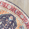 Rond Vintage vloerkleed - Azara Blauw Rood
