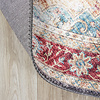 Rond Vintage vloerkleed - Azara Blauw Rood