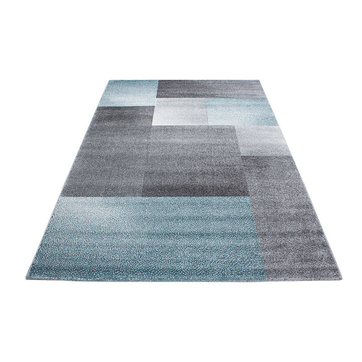 Modern vloerkleed - Lucca Blauw 1810 - 1