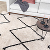  Hoogpolig vloerkleed - Sensa Square Creme/Zwart