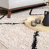  Hoogpolig vloerkleed - Sensa Square Creme/Zwart