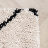  Hoogpolig vloerkleed - Sensa Square Creme/Zwart