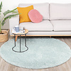 Rond hoogpolig vloerkleed - Lofty Lichtblauw - thumbnail