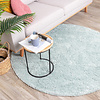 Rond hoogpolig vloerkleed - Lofty Lichtblauw - thumbnail 2