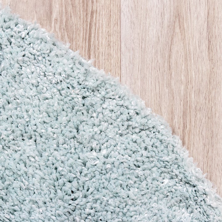 Rond hoogpolig vloerkleed - Lofty Lichtblauw - 5