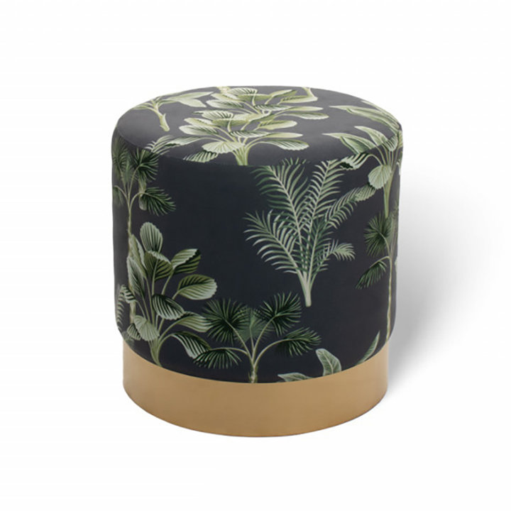 Velvet poef – Beau Deluxe Bananenblad