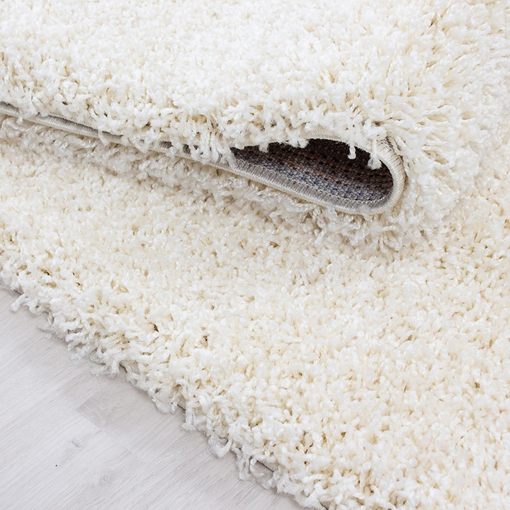 Rond hoogpolig vloerkleed - Sade Creme  - 2