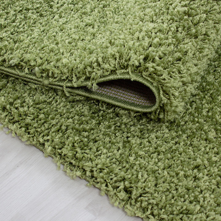 Rond hoogpolig vloerkleed - Sade Groen  - 2