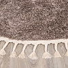 Rond hoogpolig vloerkleed - Lofty Fringe Taupe - thumbnail 4