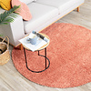Rond hoogpolig vloerkleed - Lofty Perzik Roze