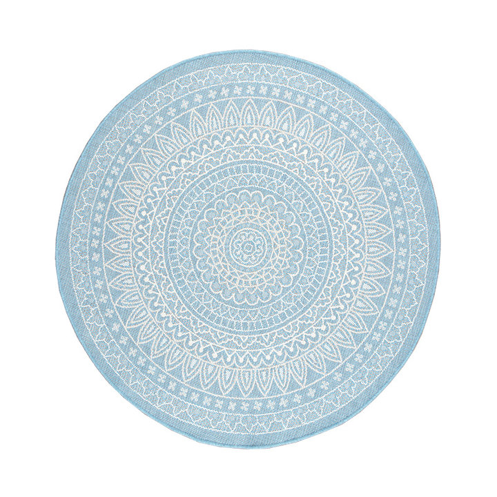 Rond Buitenkleed - Summer Azteca Lichtblauw - 1