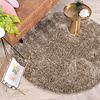 Rond hoogpolig vloerkleed - Glazy Taupe
