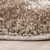 Rond hoogpolig vloerkleed - Glazy Taupe