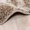 Rond hoogpolig vloerkleed - Glazy Taupe