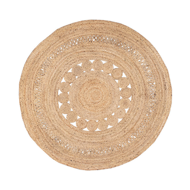 Jute vloerkleed - Fair Rond Rotan Naturel - 1