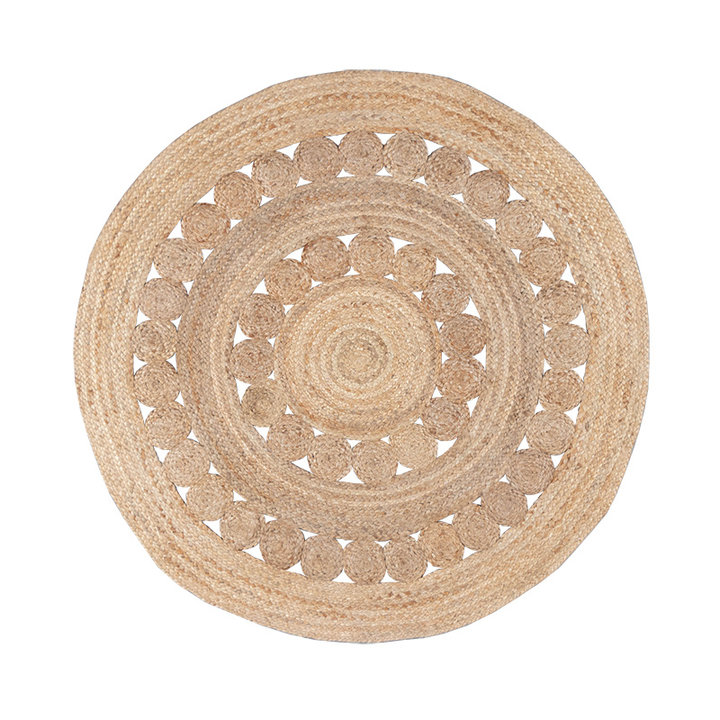 Jute vloerkleed - Fair Rond Sun Naturel - 1