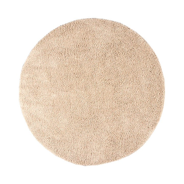 Rond hoogpolig vloerkleed - Lofty Beige - 1