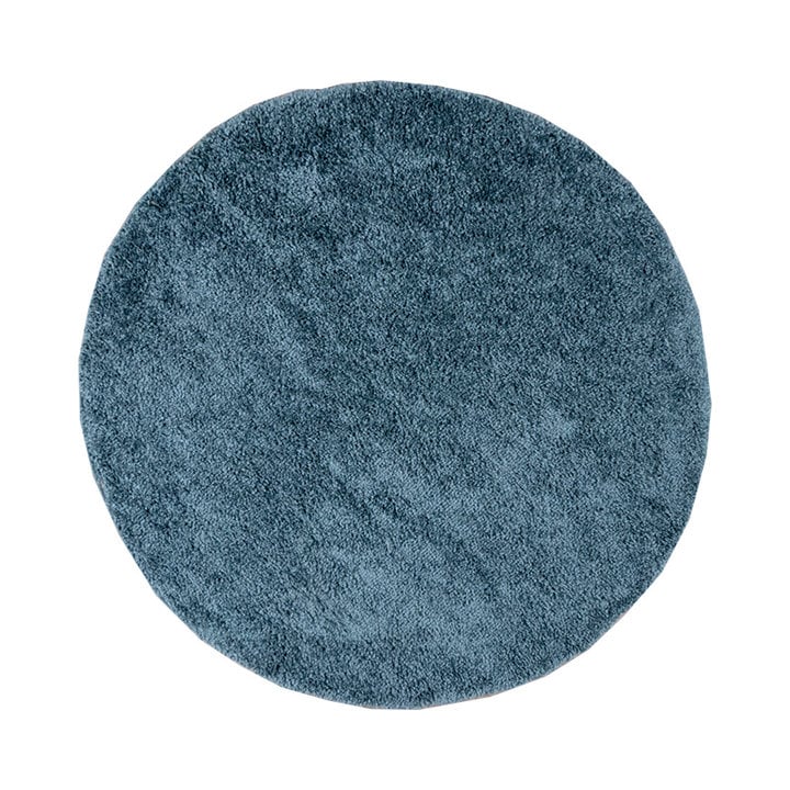 Rond hoogpolig vloerkleed - Lofty Blauw - 1