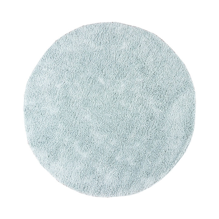 Rond hoogpolig vloerkleed - Lofty Lichtblauw - 1