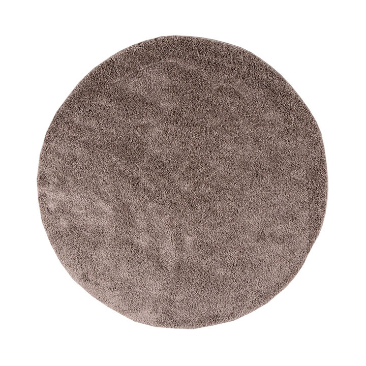 Rond hoogpolig vloerkleed - Lofty Taupe - 1