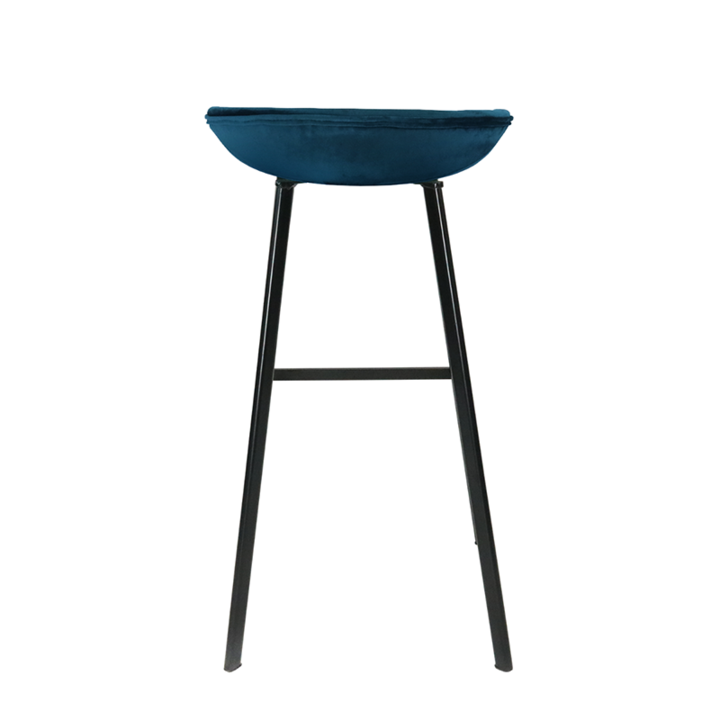 Velvet barkruk - Donkerblauw - 3