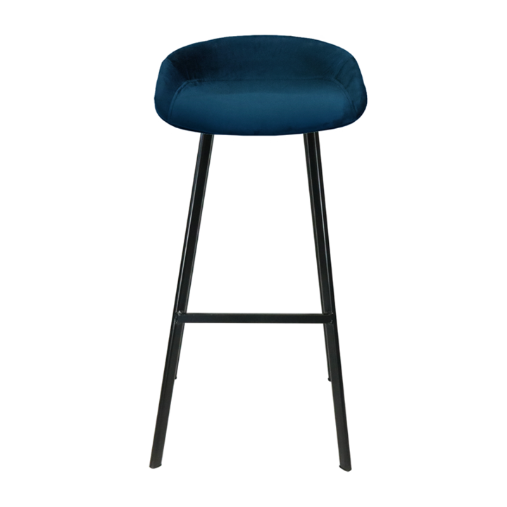Velvet barkruk - Donkerblauw - 1