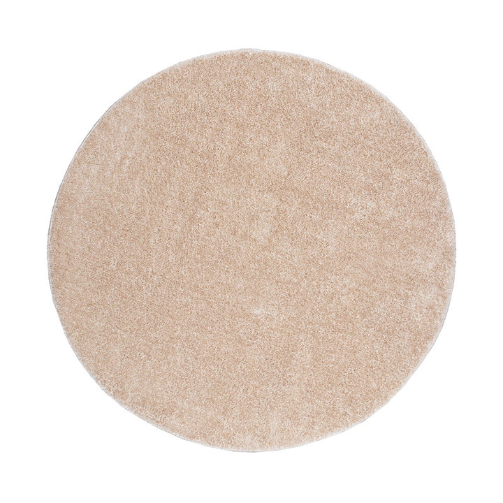 Rond hoogpolig vloerkleed - Glazy Creme - 1