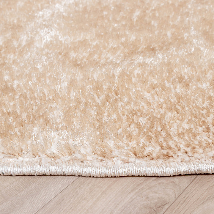 Rond hoogpolig vloerkleed - Glazy Creme - 3