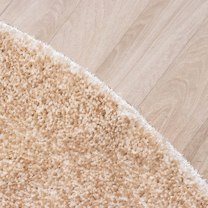Rond hoogpolig vloerkleed - Glazy Creme - 4
