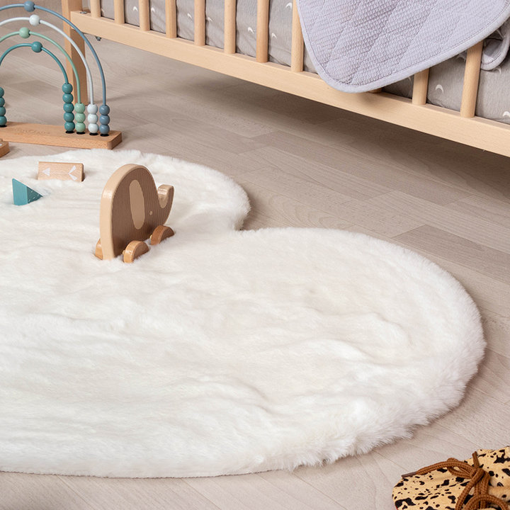 Kindervloerkleed - Huggy Hart Wit - 3