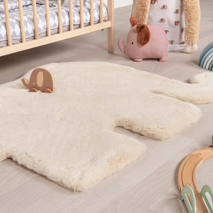 Kindervloerkleed - Huggy Olifant Creme - 3