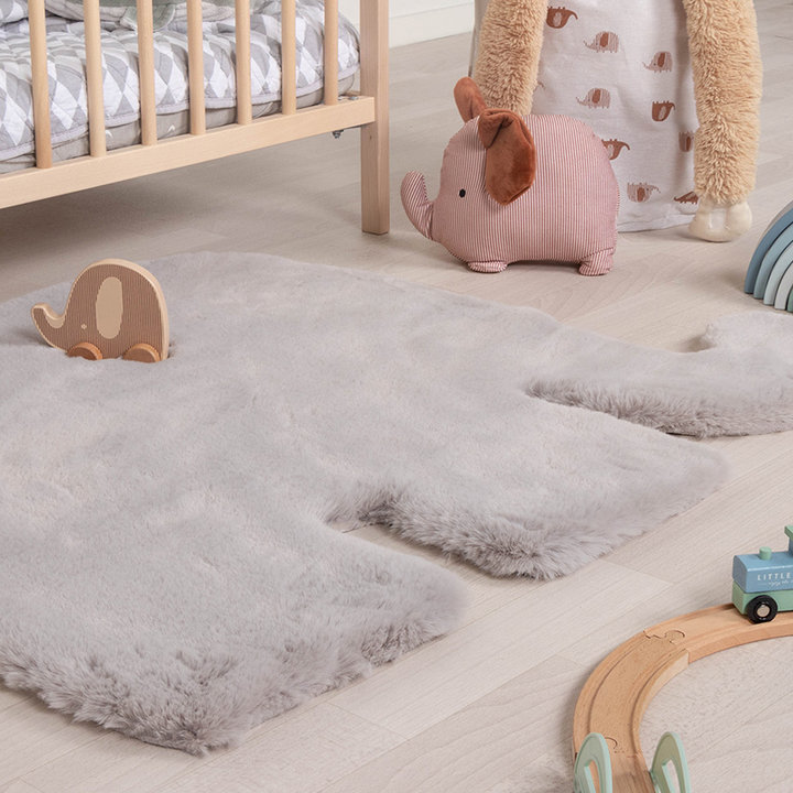 Kindervloerkleed - Huggy Olifant Grijs - 3