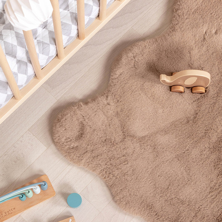 Kindervloerkleed - Huggy Schaap Taupe - 2