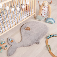 Kindervloerkleed - Huggy Walvis Grijs