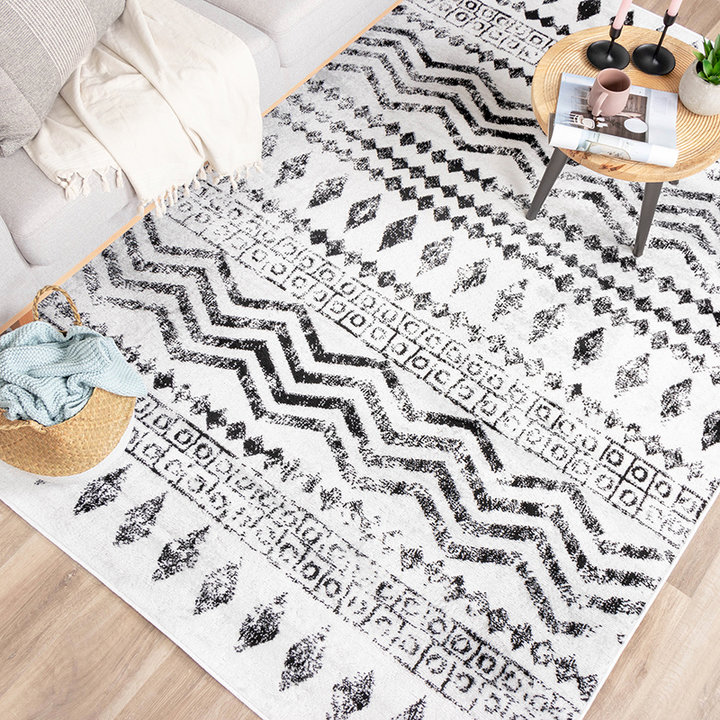 Scandinavisch Vloerkleed - Scandi Noak Zwart/Wit - 4