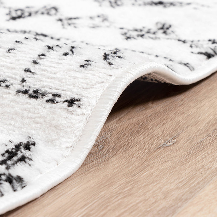 Scandinavisch Vloerkleed - Scandi Noak Zwart/Wit - 6