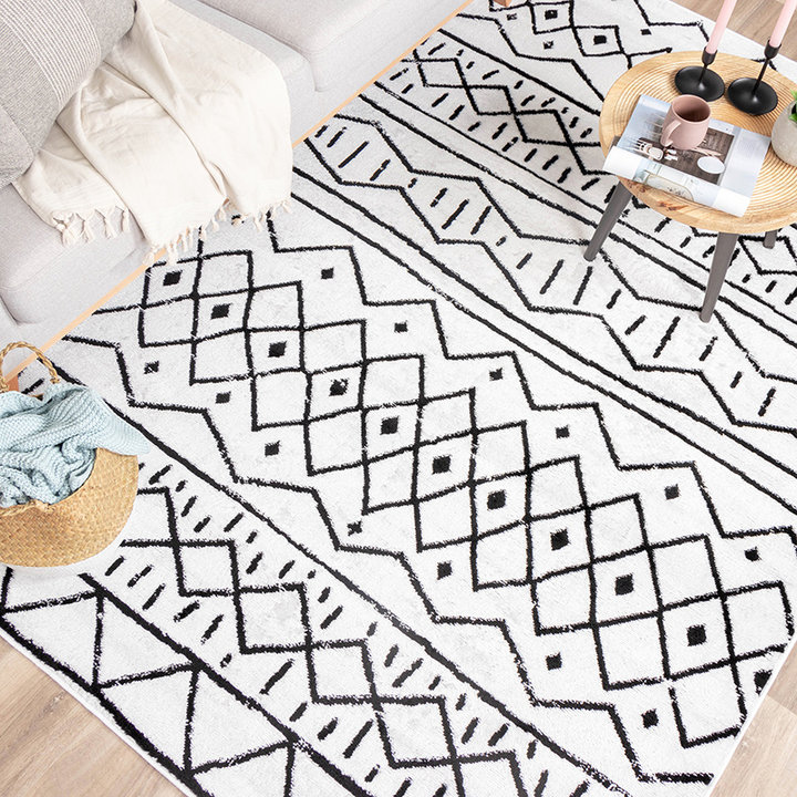Scandinavisch Vloerkleed - Scandi Stina Zwart/Wit - 4
