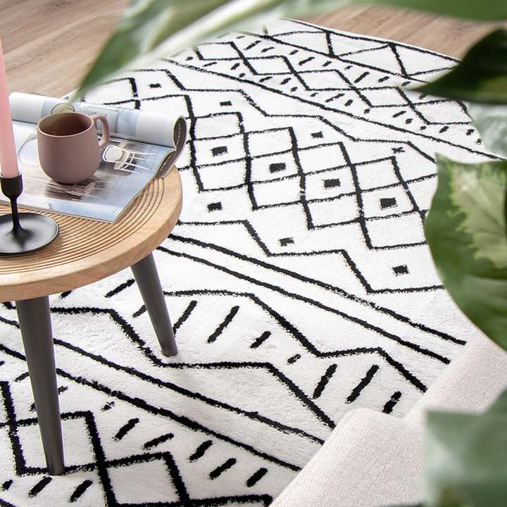 Scandinavisch Vloerkleed - Scandi Stina Zwart/Wit - 2