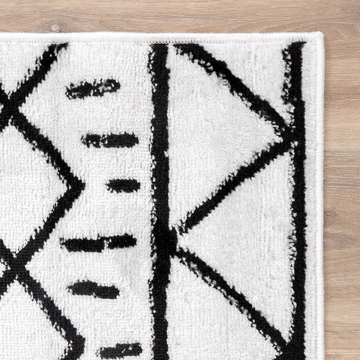 Scandinavisch Vloerkleed - Scandi Stina Zwart/Wit - 5
