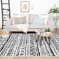 Scandinavisch Vloerkleed - Scandi Geo Zwart/Wit