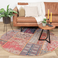 Patchwork Vloerkleed - Moods rond Rustic No.16