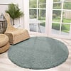 Rond Hoogpolig vloerkleed - Solid Blauw/Groen - thumbnail