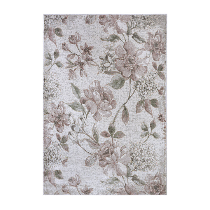 Bloemen vloerkleed - Provence Jardin Roze Creme