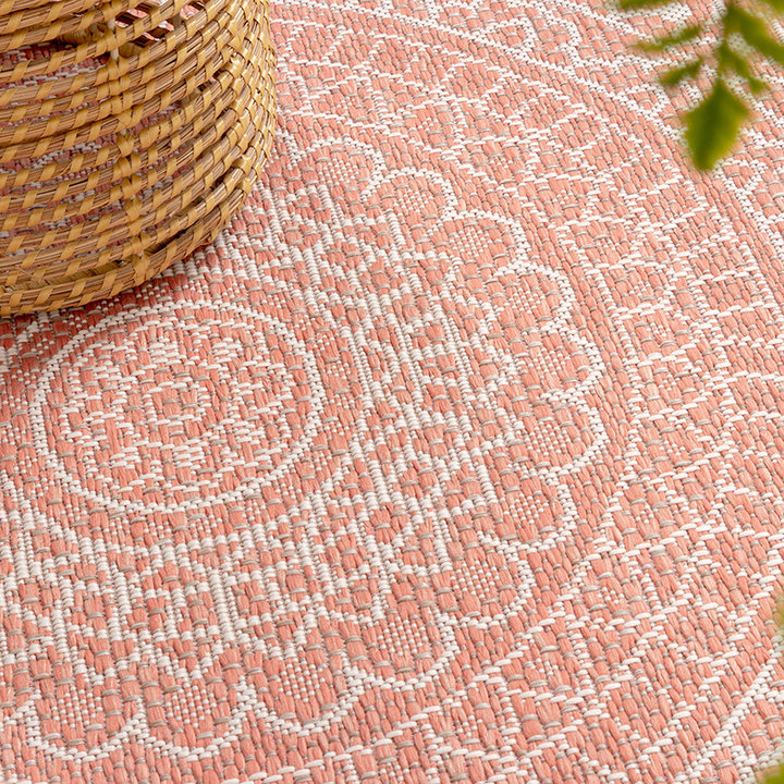 Rond Buitenkleed - Summer Azteca Roze - 4