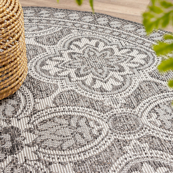 Rond Buitenkleed - Summer Oriental Grijs - 3