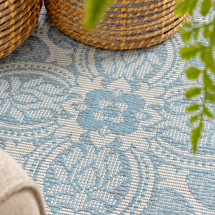 Rond Buitenkleed - Summer Oriental Lichtblauw - 4