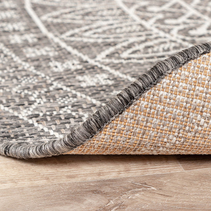 Rond Buitenkleed - Summer Azteca Grijs - 7