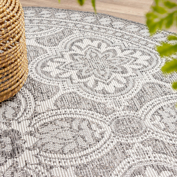 Rond Buitenkleed - Summer Oriental Lichtgrijs - 3