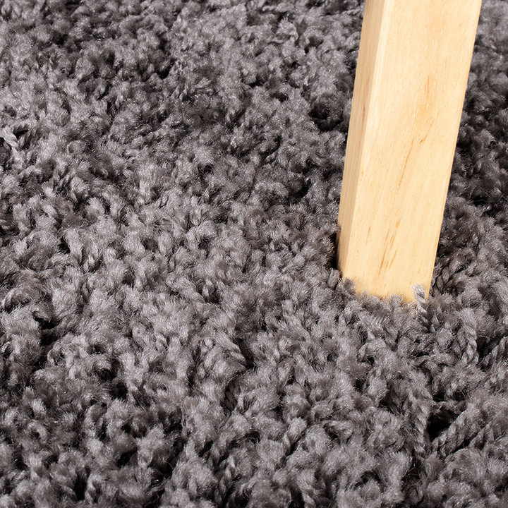 Hoogpolig vloerkleed - Solid Donker Grijs - 3